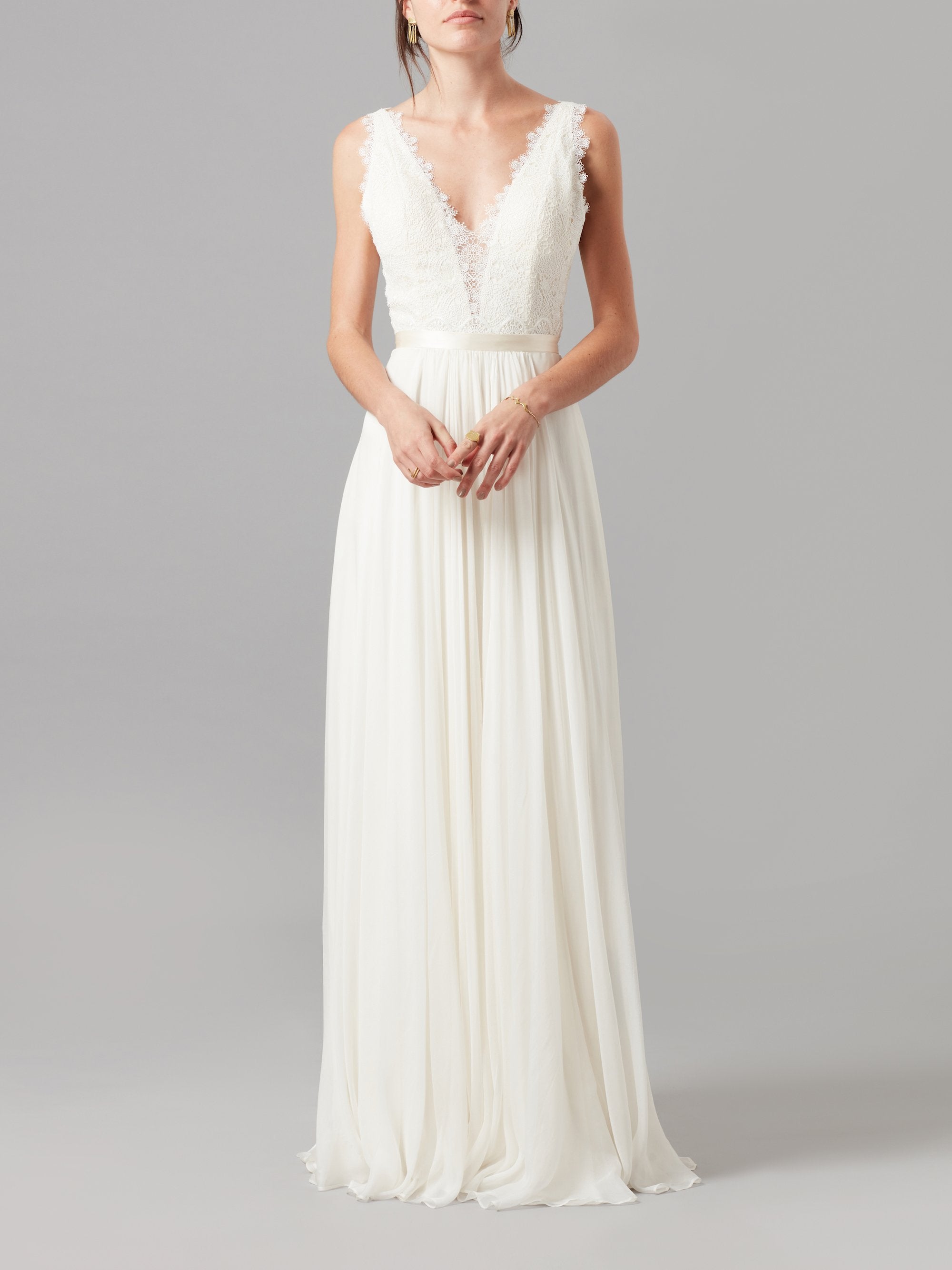 Catherine Deane Delia Skirt | Women's Flowy Midi Skirt with Side Slit | Elegant A-Line Skirt for Wedding, Party & Special Occasions