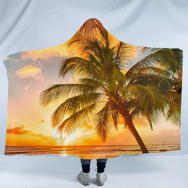 Paradaiso Cozy Hooded Blanket - Soft Fleece Wearable Blanket with Pockets for Adults & Teens - Perfect for Lounging, Movie Nights & Outdoor Camping