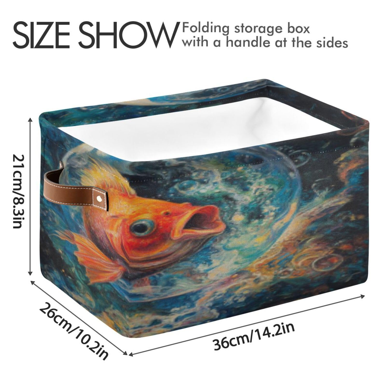 Large Fabric Storage Bins with Handles - Collapsible Organizer for Clothes, Toys & Home