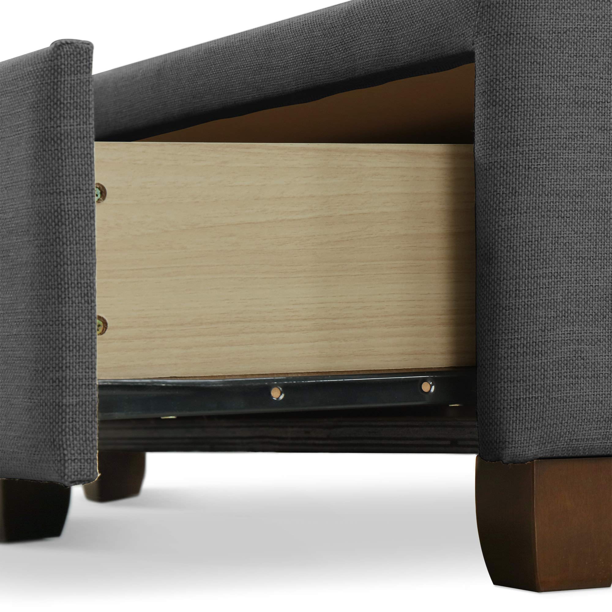 Finch Maxwell Upholstered Storage Bed Frame with 2 Large 29