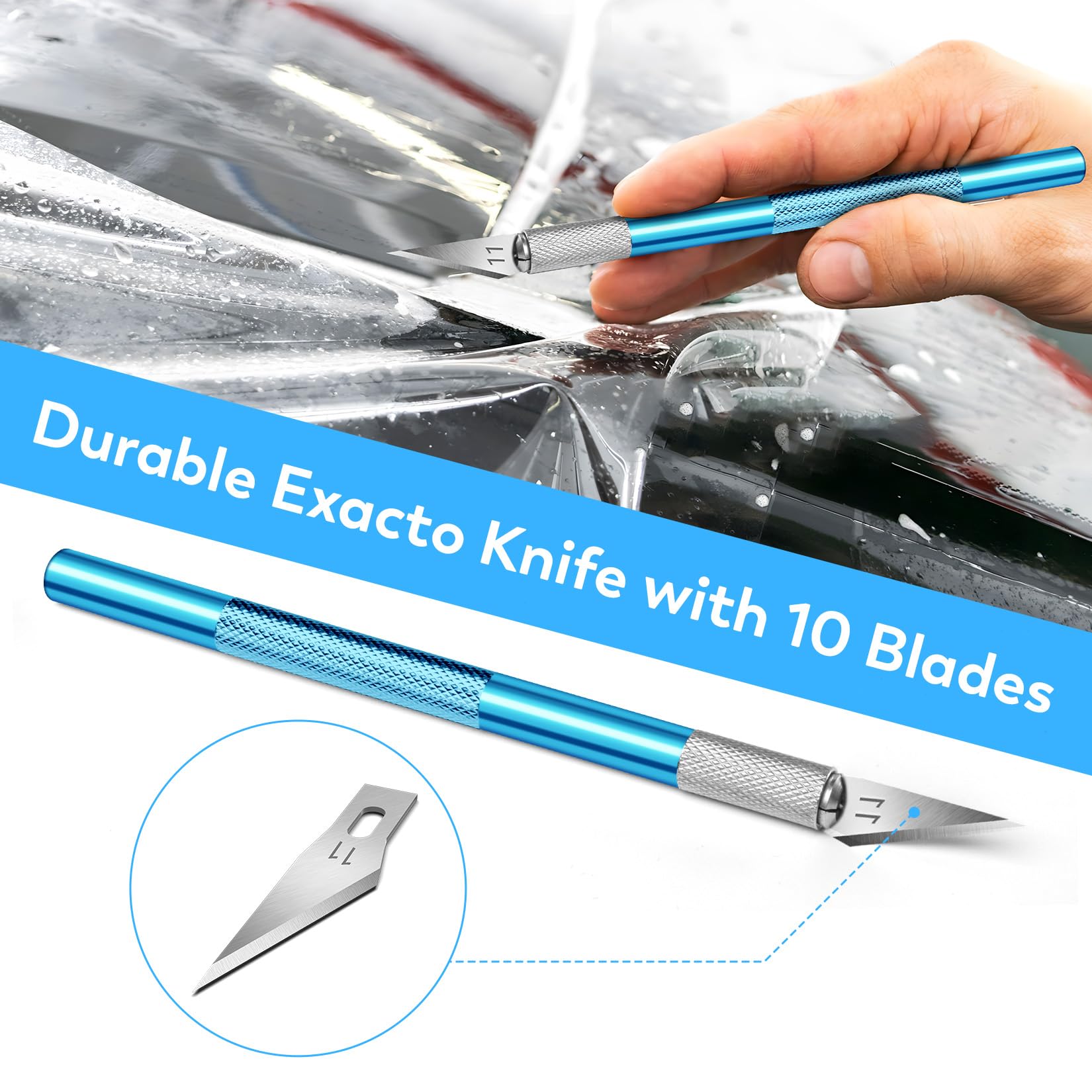 DIYSELF 5 Pack Window Tint Kit - Professional Vinyl Wrap Tool Set for Car Tinting, Stained Glass Film & Wallpaper Installation - Includes Squeegee for Vinyl - Perfect for Home Privacy, Auto Detailing & DIY Projects
