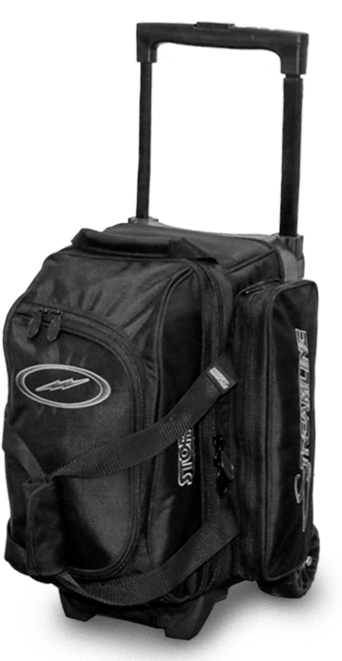 Storm Streamline 2 Ball Carbon Black Roller Bowling Bag - Durable & Lightweight for League Play & Tournaments | Perfect for Bowling Enthusiasts & Professionals
