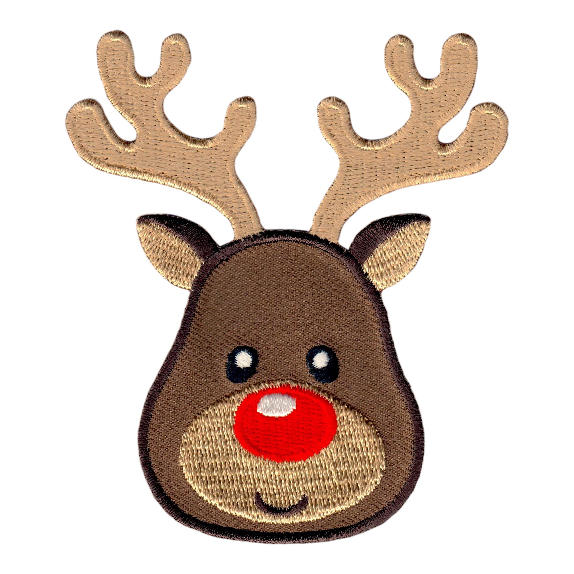 Reindeer Patch Christmas - Iron On & Sew On Appliques for Kids & Children - Perfect for Holiday Crafts, DIY Costumes & Festive Decorations