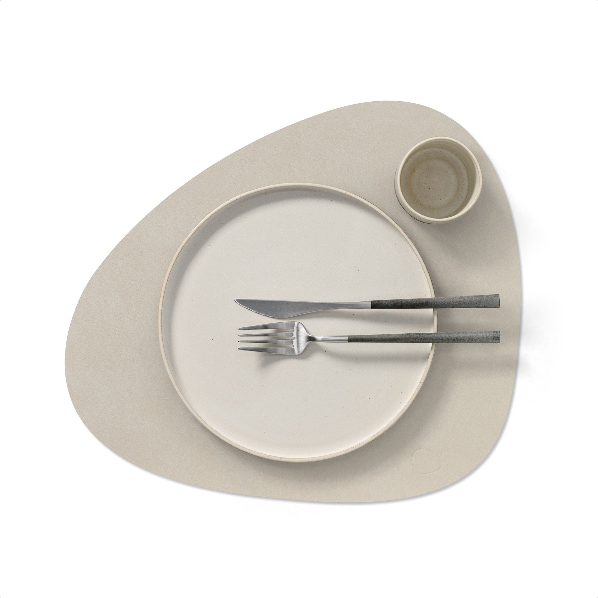 LIND DNA Nupo Curve Table Placemat Large - Premium Oyster White Placemat for Dining Table, Kitchen, and Restaurant - Elegant & Durable Table Setting Accessory for Everyday Use and Special Occasions