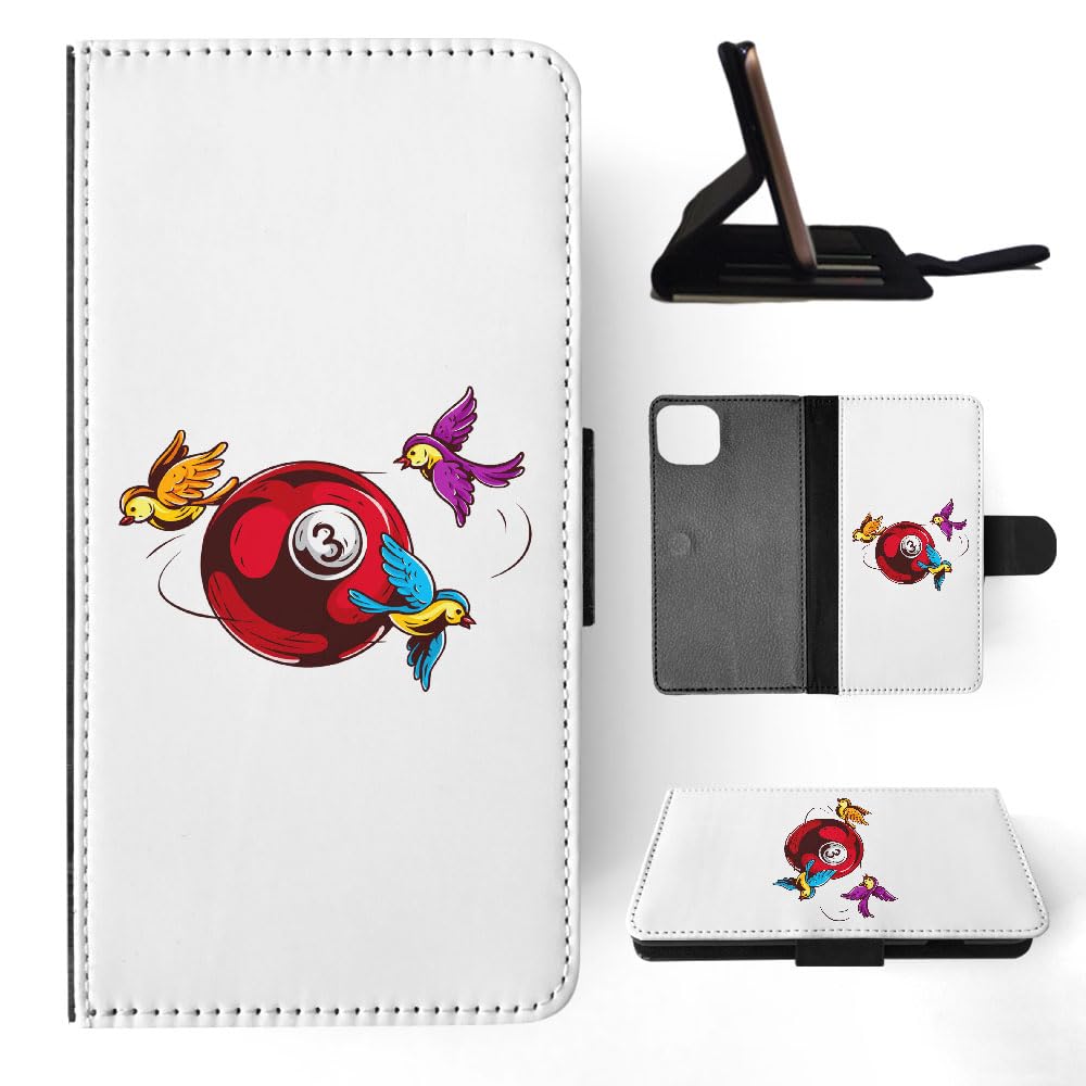 Premium Snooker Pool Table Balls Design 18 FLIP Wallet Phone Case for Apple iPhone 15 Plus - Stylish Protection for Sports Bars, Game Rooms & Billiard Enthusiasts