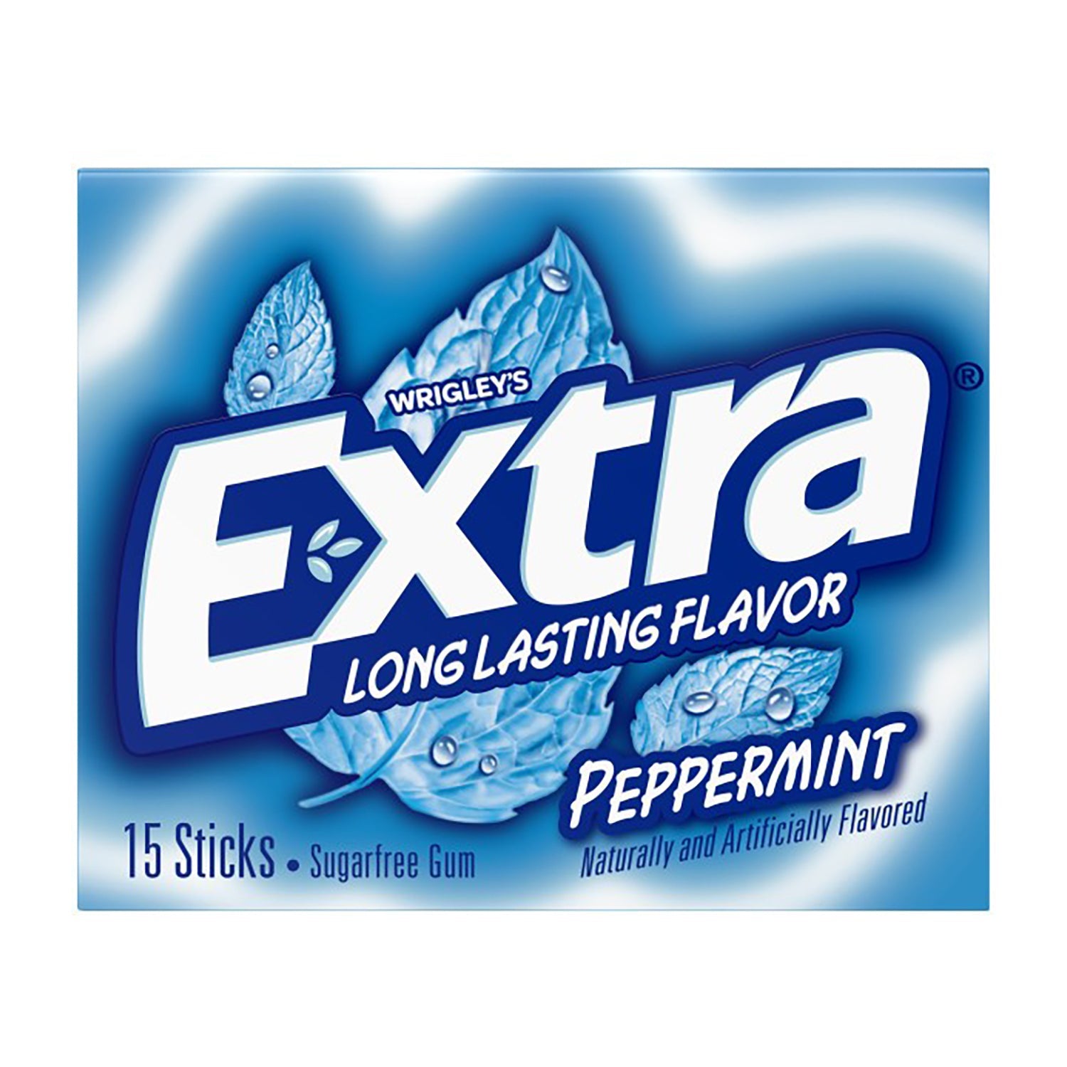 Extra Peppermint Sugar Free Chewing Gum - 15 Sticks per Pack (10 Packs) | Fresh Breath, Long-Lasting Flavor - Perfect for Travel, Office & After Meals