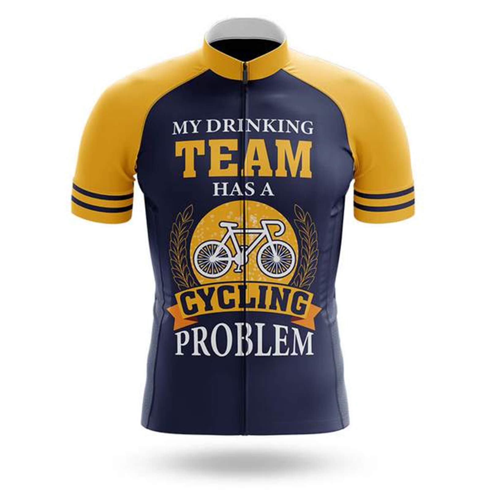 Funny Bee Cycling Jersey - Yellow Short-Sleeved Mountain & Road Bike Jersey for Men - Perfect for Team Rides, Racing & Outdoor Cycling Adventures