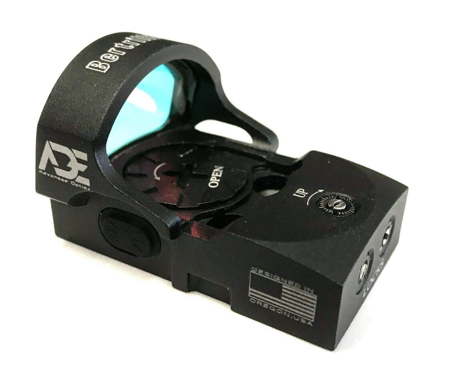 Ade Advanced Optics Bertrillium RD3-013 Red Dot Reflex Sight with Mounting Plate - Compatible with Ruger Mark I, II, III, IV, IV-Lite & Picatinny Rail - Perfect for Pistol Shooting, Hunting & Tactical Applications