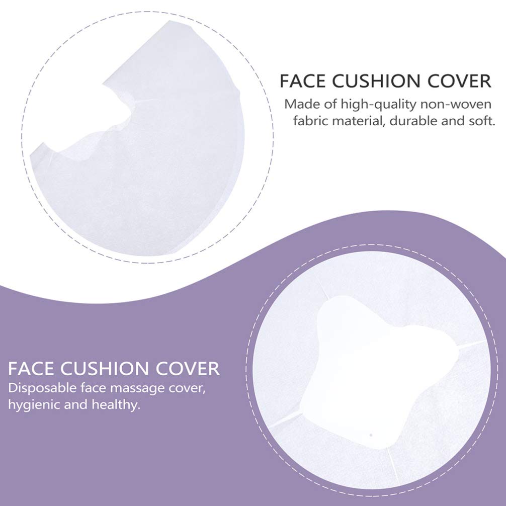 DOITOOL Disposable Face Cradle Covers - 200Pcs Breathable Massage Headrest Mat with Face Hole for Spa & Salon | Towel Turban Massage Pillow Covers for Facial, Massage Therapy & Salon Hygiene