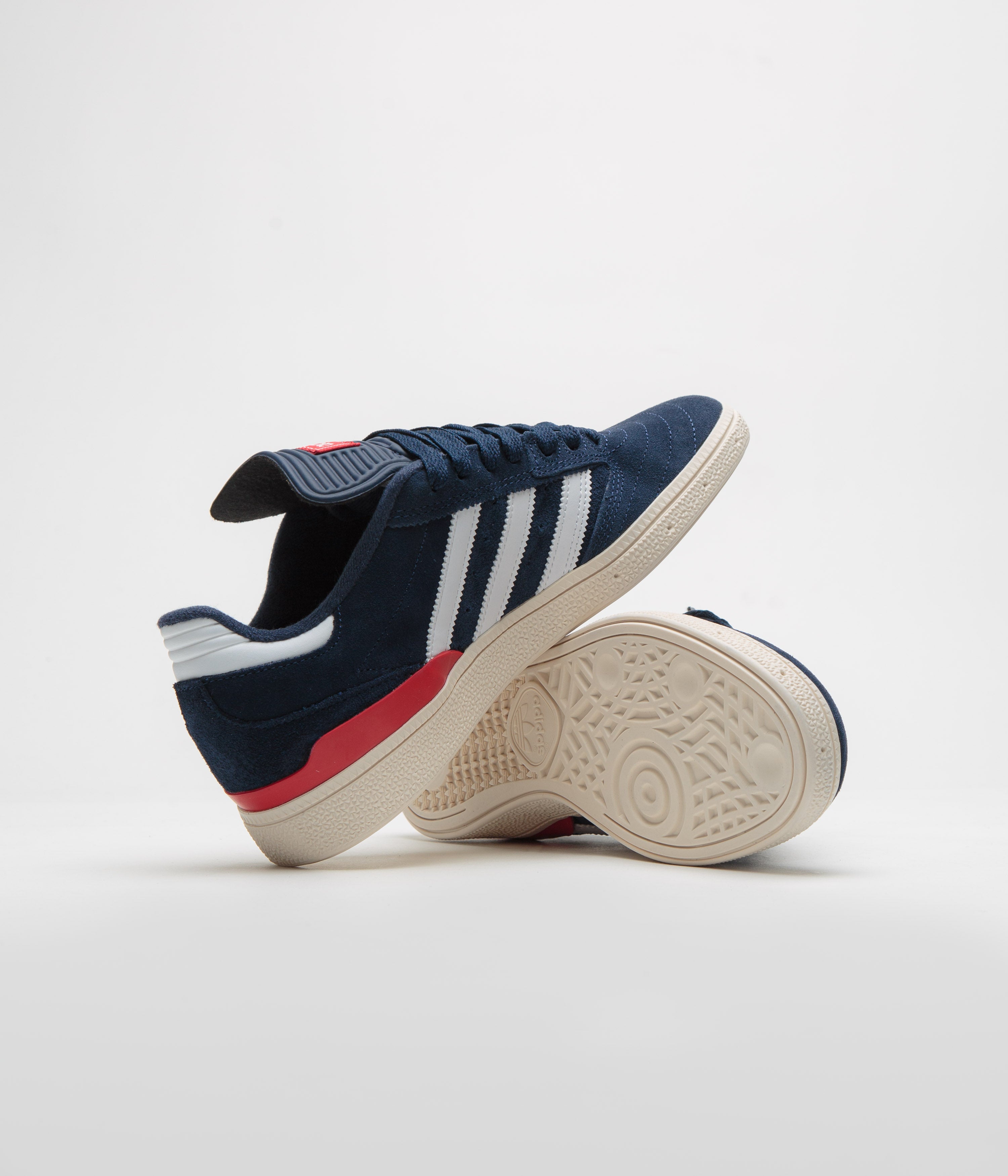 Adidas Busenitz Shoes Men's Skateboarding Sneakers - Collegiate Navy/FTWR White/Better Scarlet - Lightweight & Durable for Street Skating & Casual Wear