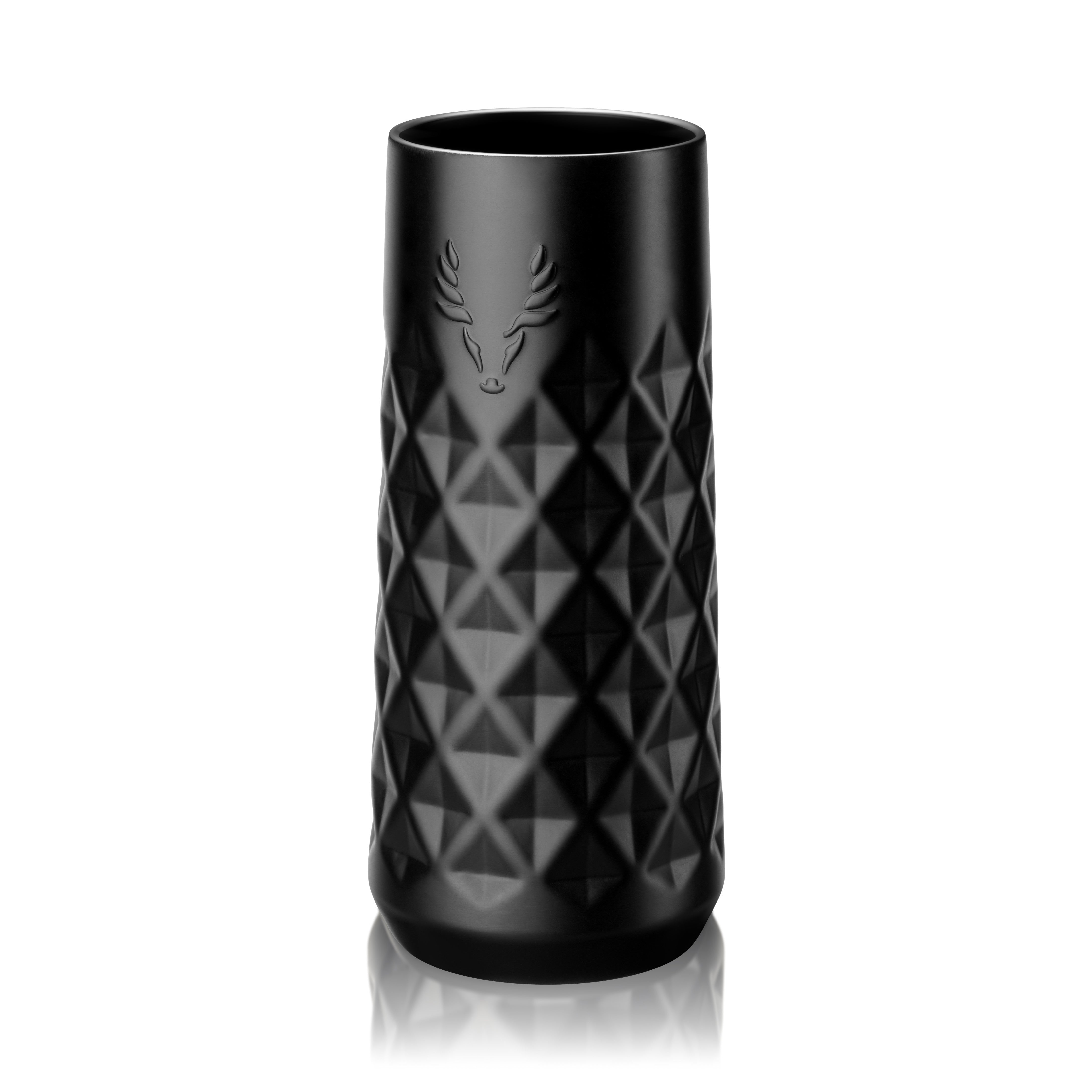 Premium Stainless Steel Champagne Flutes Set - Obsidian Black Elegant Wine Glasses for Parties, Weddings & Romantic Dinners - Dishwasher Safe & Shatterproof Crystal Alternative