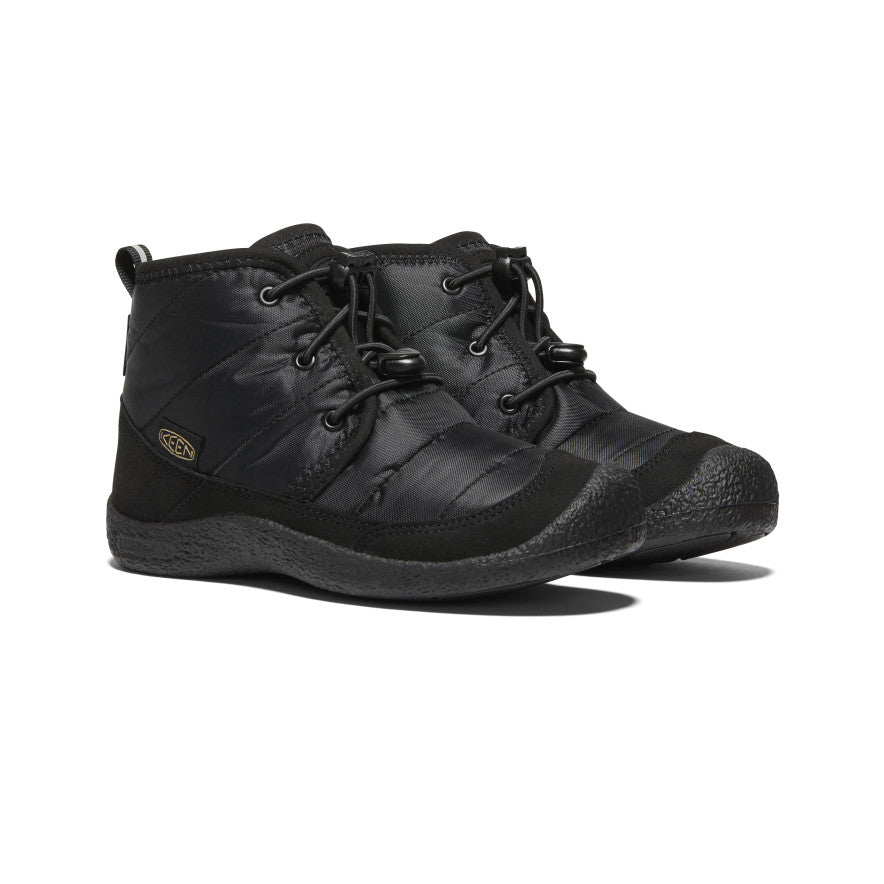 Big Kids' Howser II Waterproof Chukka Boots - Black/Black | Water-Resistant Outdoor Shoes for Boys & Girls | Hiking, School & Everyday Wear
