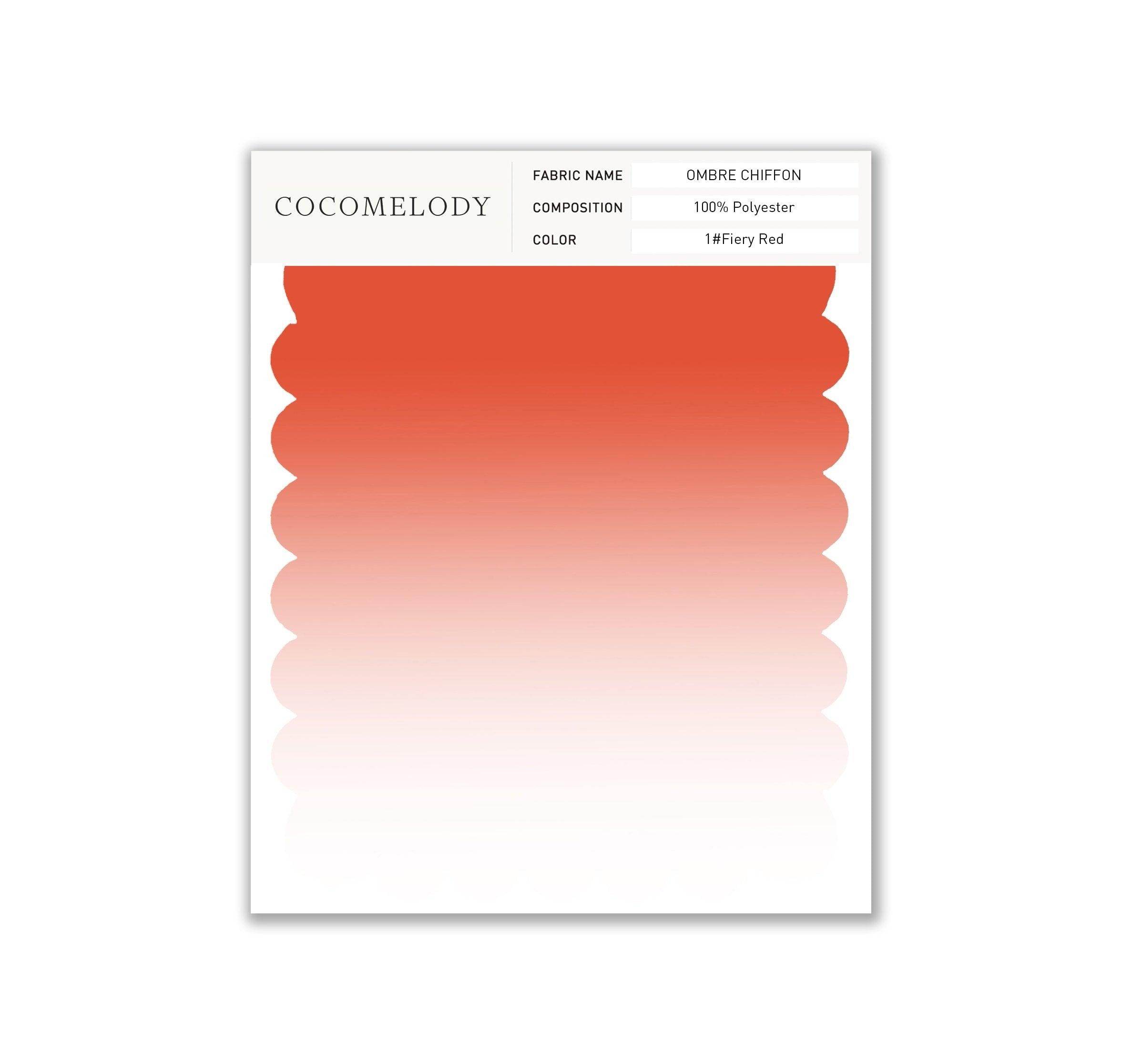 Ombre Chiffon Fabric Swatch - Single Color SWCR17001 | Premium Sheer Material for Dresses, Scarves & DIY Fashion Projects