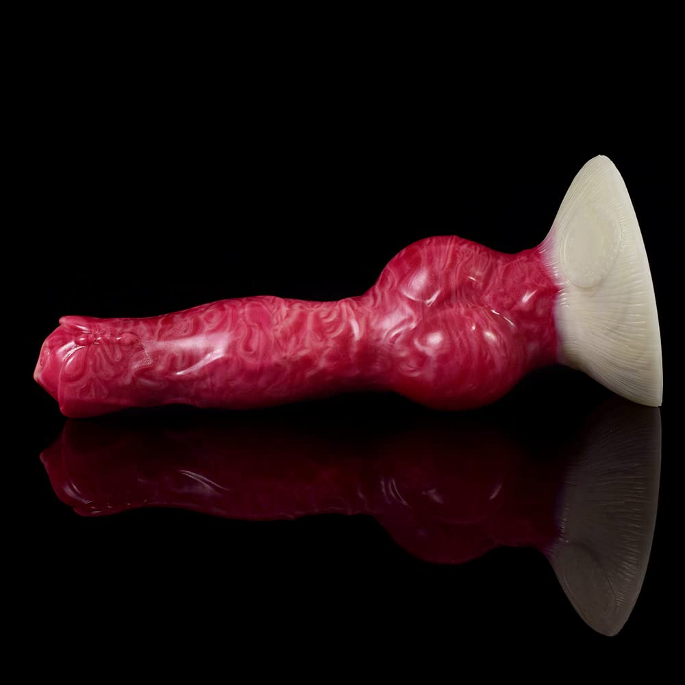 Premium Liquid Silicone Alien/Fido Dildo with Strong Suction Cup - Realistic BeHorny Adult Sex Toy for Solo Play & Couples Intimacy - Waterproof & Body-Safe for Shower, Bedroom & BDSM Scenes