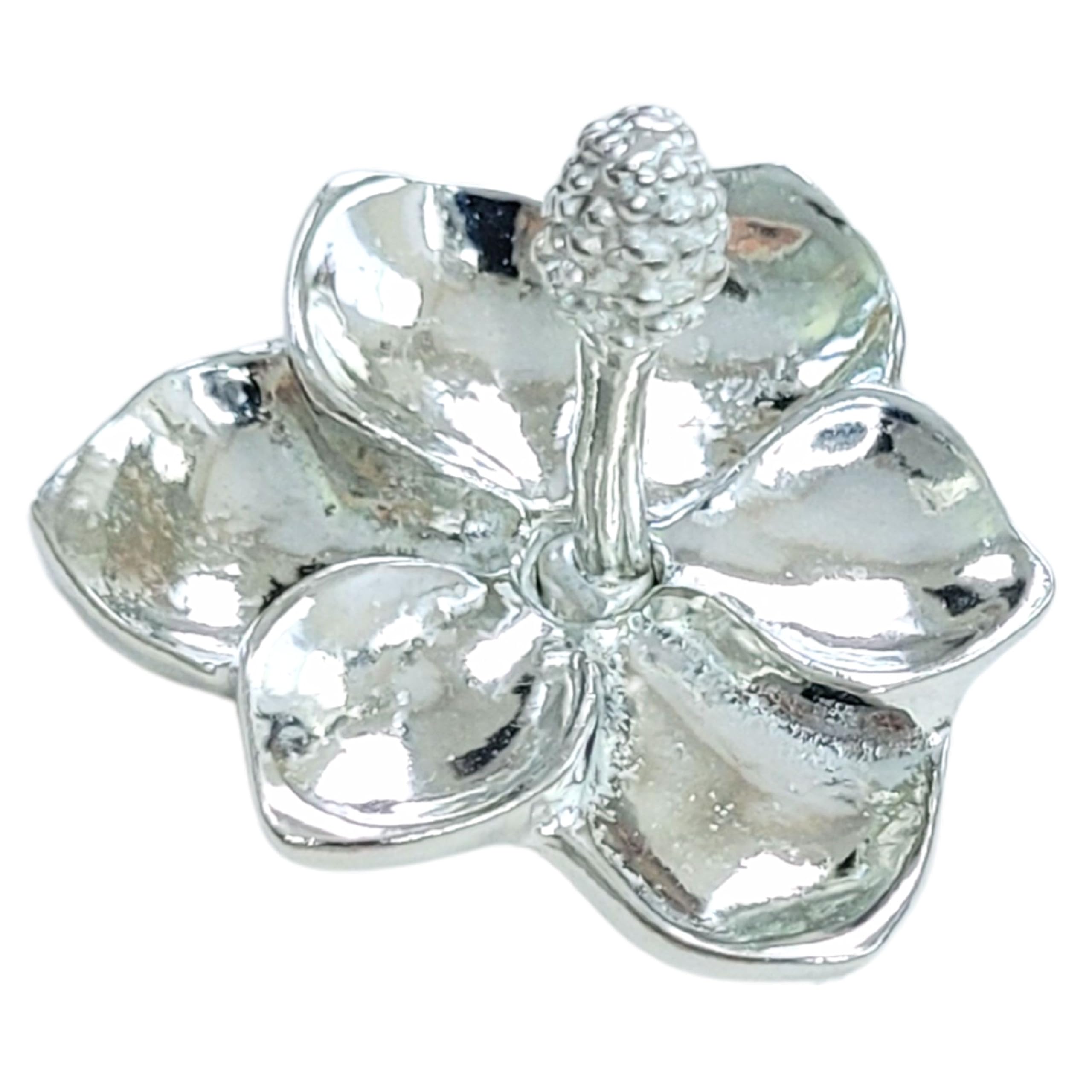 Pewter Magnolia Ring Holder - Handcrafted Jewelry Stand for Women | Gift Box