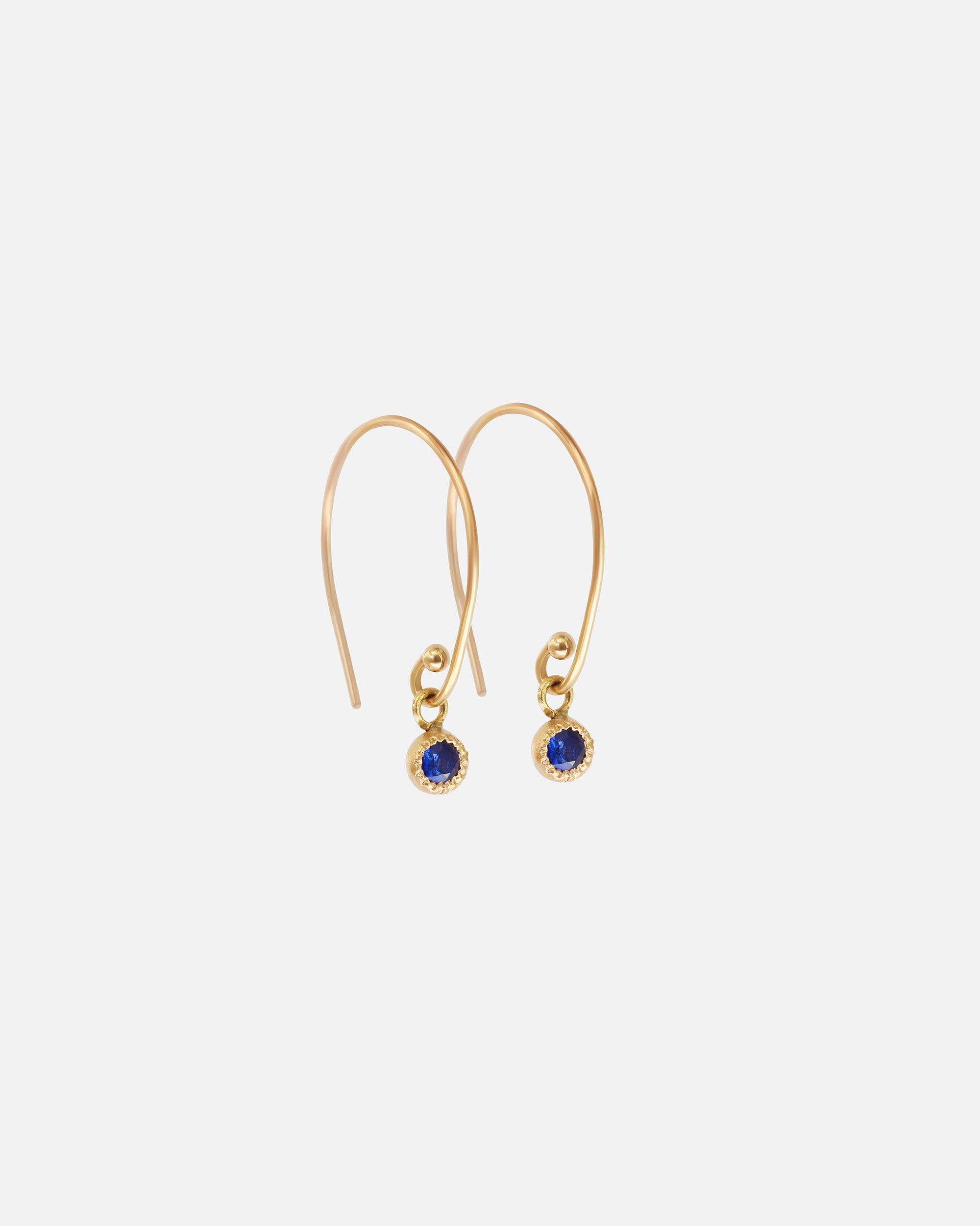 Elegant Sapphire Earrings with Melee Ball Loop - Perfect for Weddings, Parties & Special Occasions