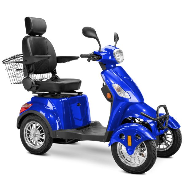 Premium Full Size 4 Wheel Mobility Scooter for Adults - Lightweight Electric Wheelchair with Long Battery Life - Ideal for Outdoor Travel, Shopping & Daily Mobility Assistance