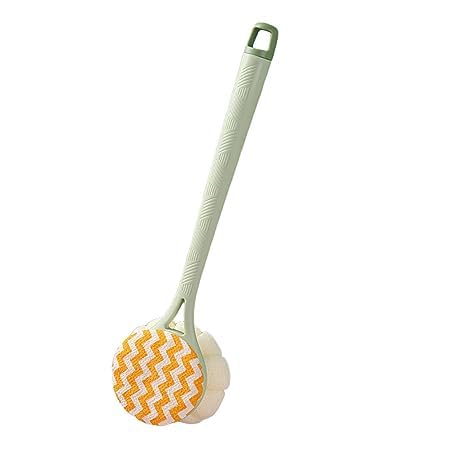 KARTCITY Long Handle Shower Brush with Detachable Head - Exfoliating Body Scrubber for Deep Cleaning, Back Scrubber for Men & Women - Perfect for Bath, Shower and Spa Exfoliation