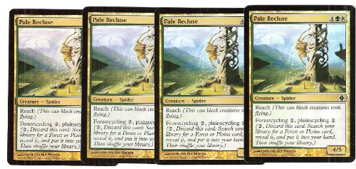 Alara Reborn FOIL 'PALE RECLUSE' Magic: The Gathering MTG Play Set of 4 Cards - Perfect for Commander, Modern & Legacy Deck Building