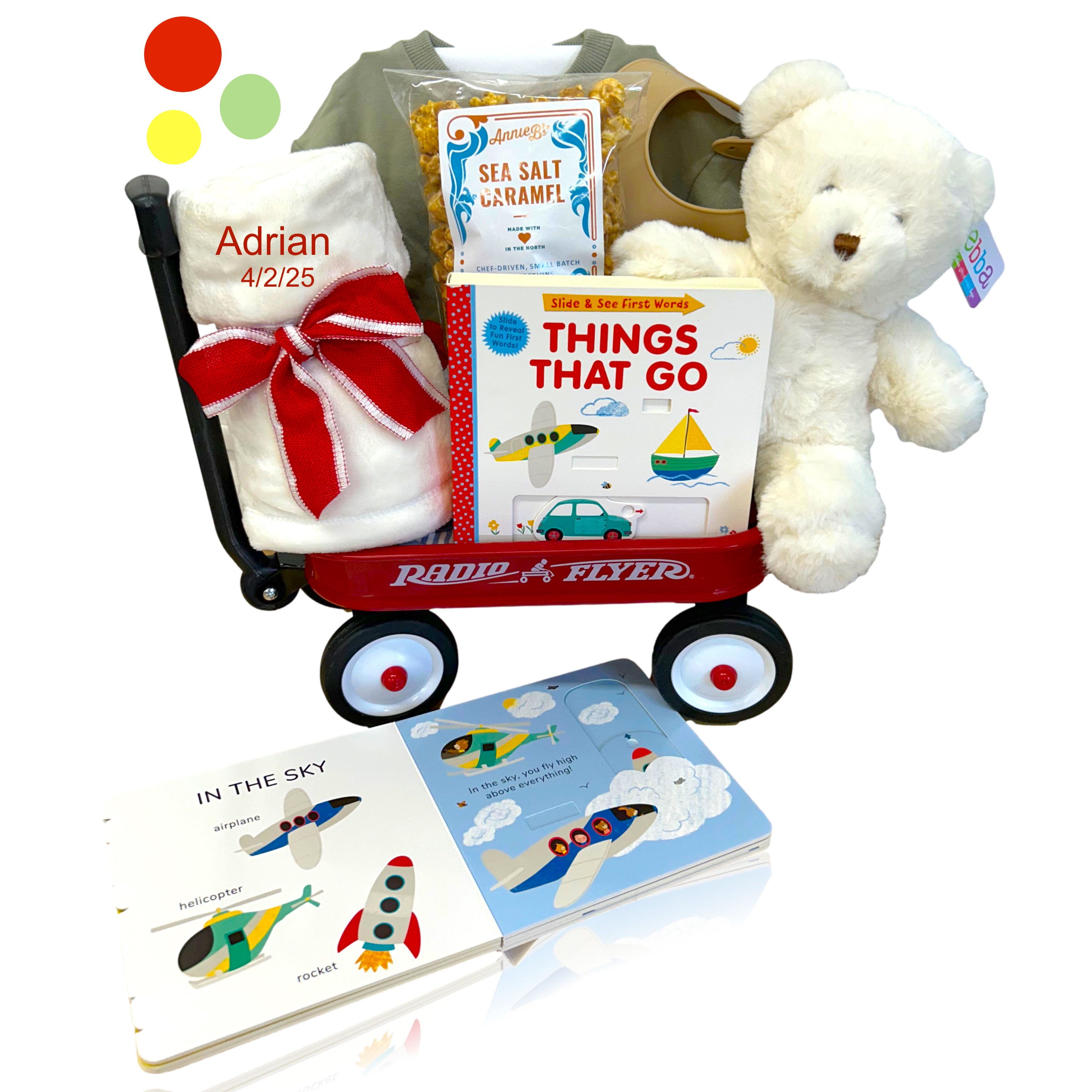 Things That Go Adventures Baby Wagon - Durable Toddler Pull Toy with Interactive Sounds & Lights | Perfect for Indoor & Outdoor Play, Park Visits, and Early Learning Development | SKU: BBC520