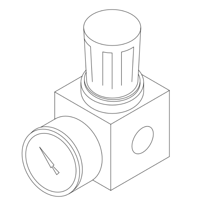 1/4 Inch Pressure Reducer with Gauge - Brass Water Pressure Regulator for Home Plumbing, Irrigation System & RV Use