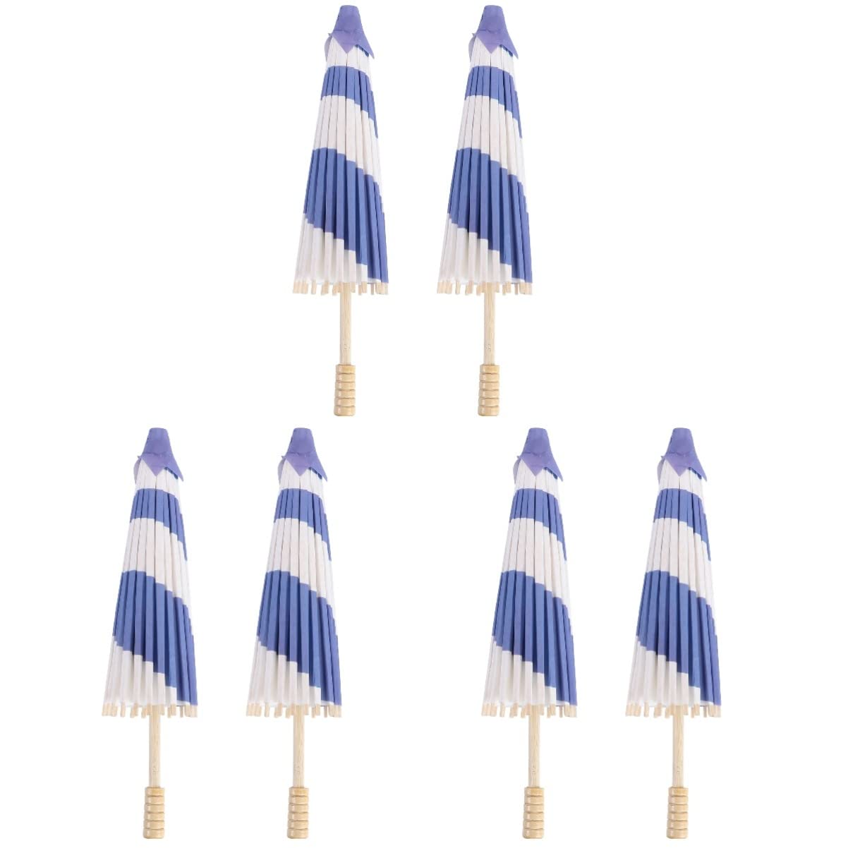 Bestoyard 6 Pack DIY Chinese Paper Umbrellas - Handmade Oil Paper Parasols for Asian Dance, Wedding Decor, Party Favors & Home Decoration