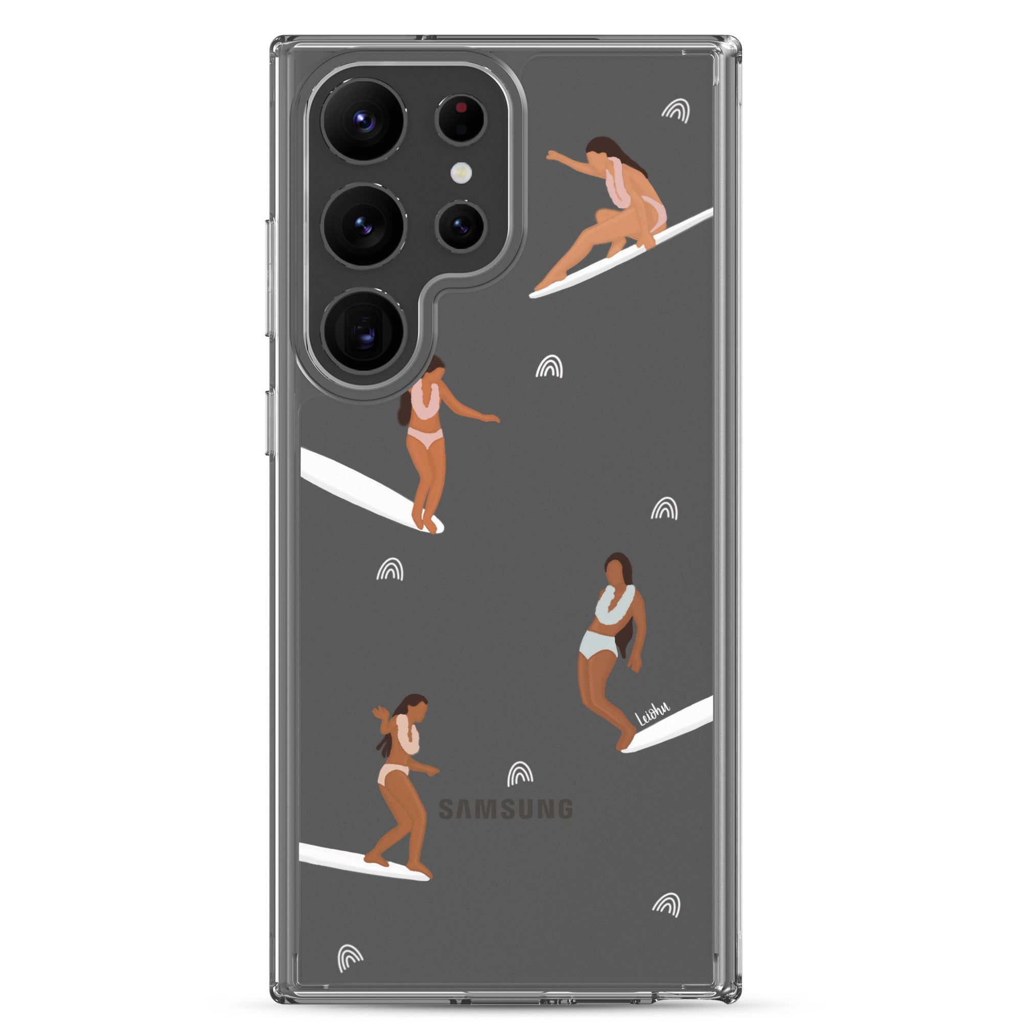 He'e Nalu Clear Protective Case for Samsung Galaxy - Slim Scratch-Resistant Cover for Everyday Use, Travel & Outdoor Activities