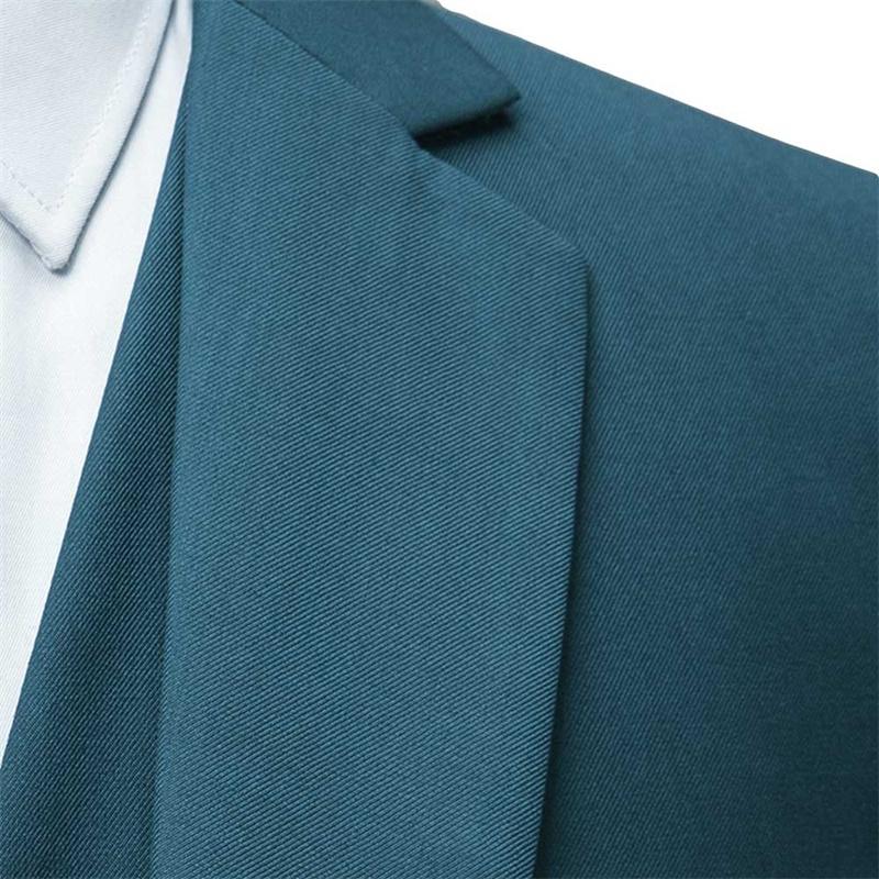 DarkCyan 3 Piece Slim Fit Two Button Suit for Men | Business Formal Attire | Wedding, Office & Special Occasion Wear