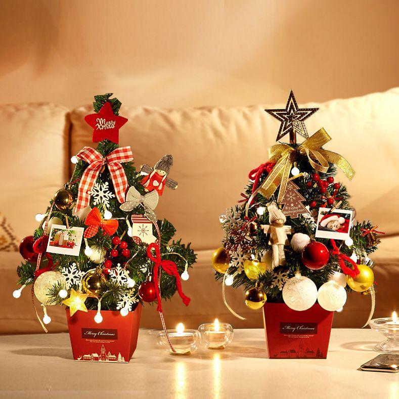 Mini Artificial Christmas Tree for Desktop - Small Holiday Decor for Table, Desk & Countertop - Perfect for Home, Office & Holiday Party Decorations