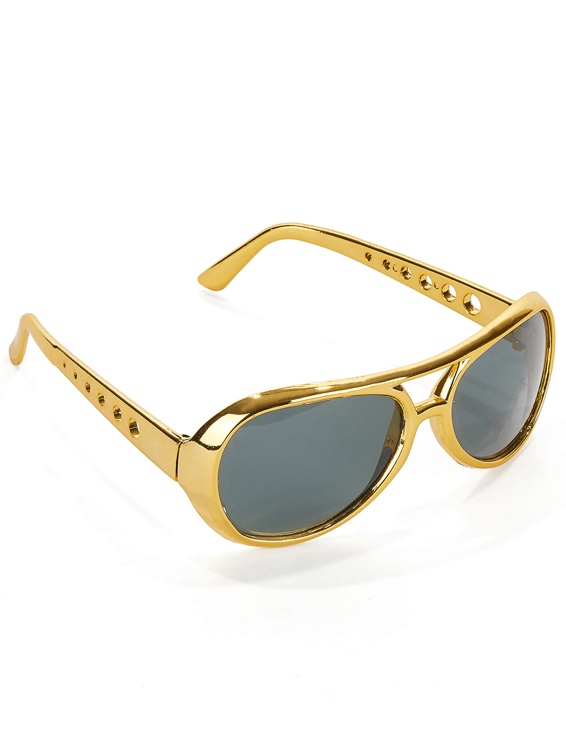 Elvis Gold Glasses for Adults - Retro Sunglasses for Men & Women - Perfect for Costume Parties, Concerts, and Vintage Fashion