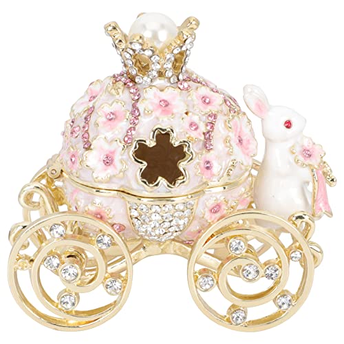 Beaupretty Rhinestone Jewelry Box - Rabbit Ring Holder for Wedding Proposal & Gifts