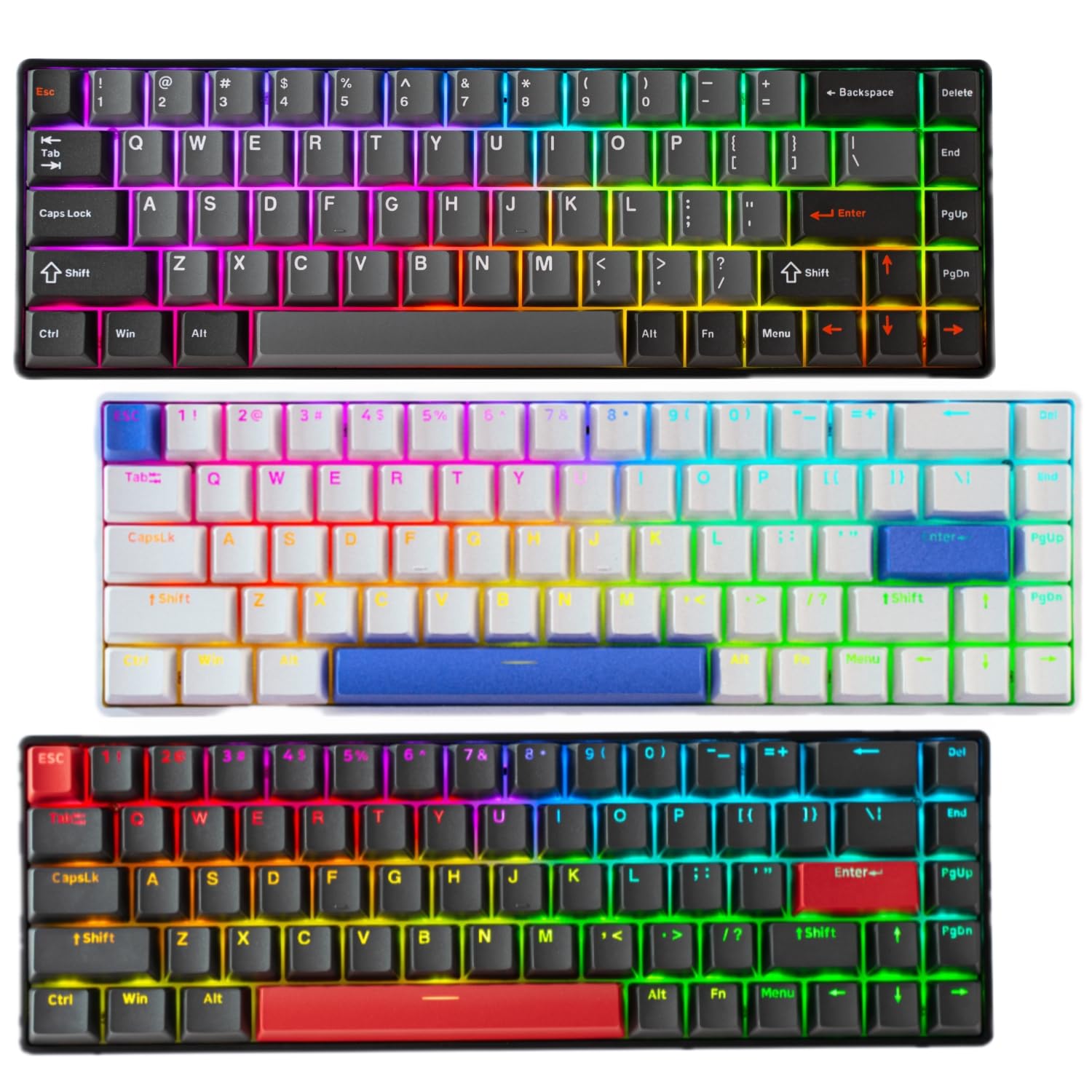 DrunkDeer G65 Rapid Trigger Mechanical Keyboard with Magnetic Switches - 65% Compact 68-Key Wired Gaming Keyboard, RGB Backlit, PBT Keycaps, Ghost Proof Black - Perfect for Competitive Gaming & Office Work