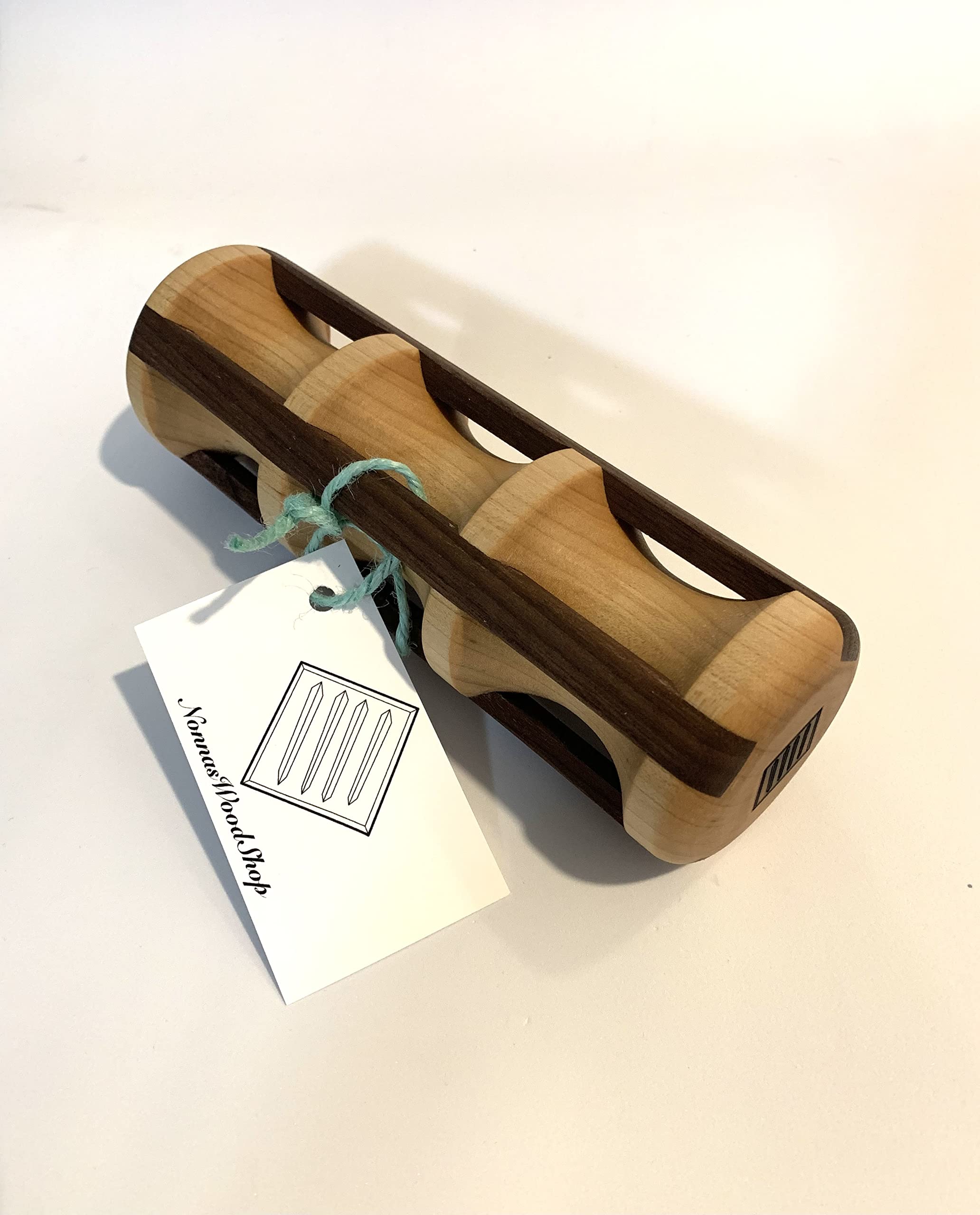 Maple Wood Ravioli Rolling Pin - 7.5 Inch Fast & Easy Stuffed Pasta Maker for Homemade Italian Dumplings - Perfect for Kitchen, Restaurant Use & Gift Giving