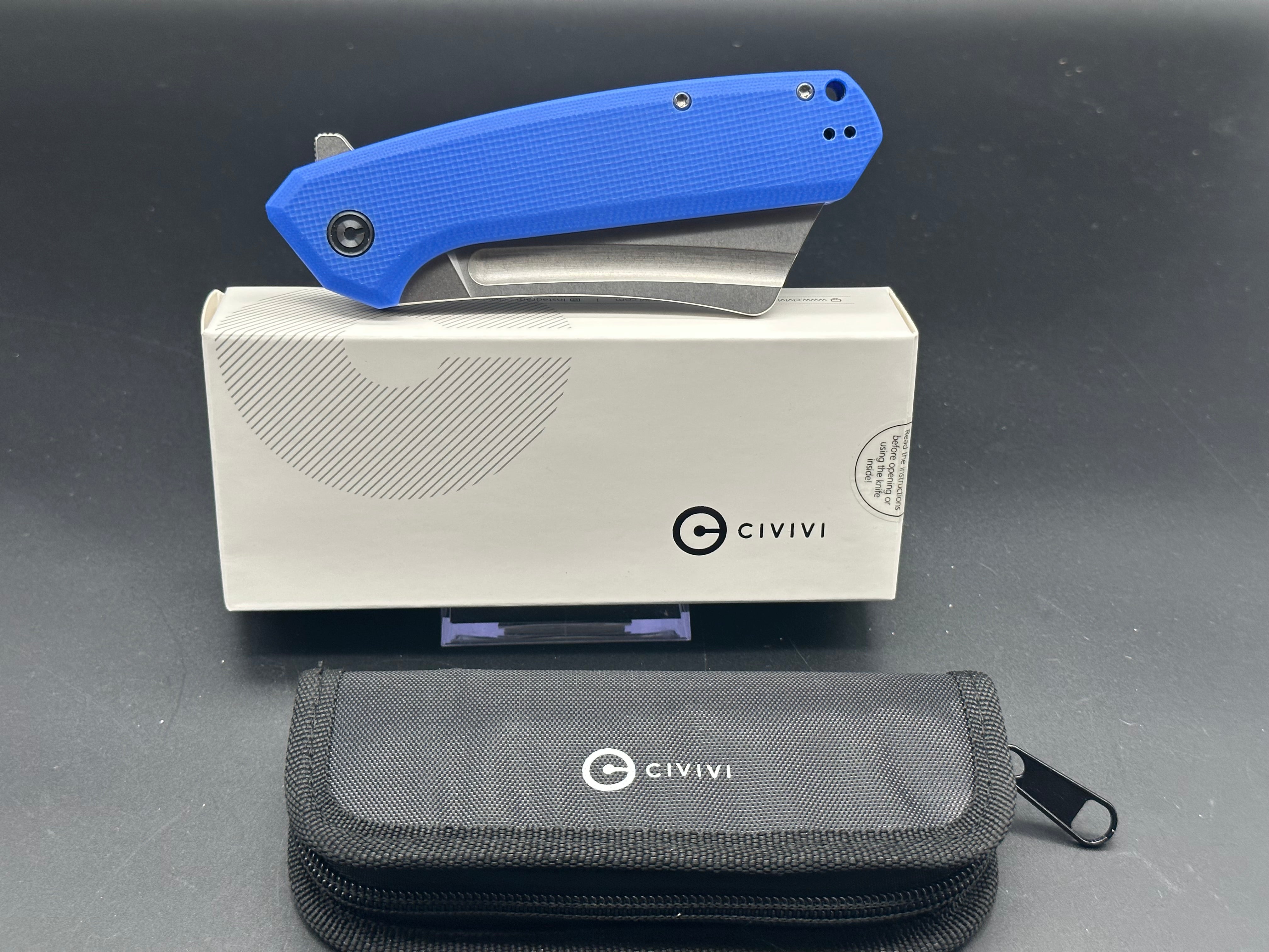 Civivi Bullmastiff Folding Knife - Blue G10 Handle with 9CR18MOV Stainless Steel Blade | EDC, Outdoor Camping, Hunting & Survival Gear
