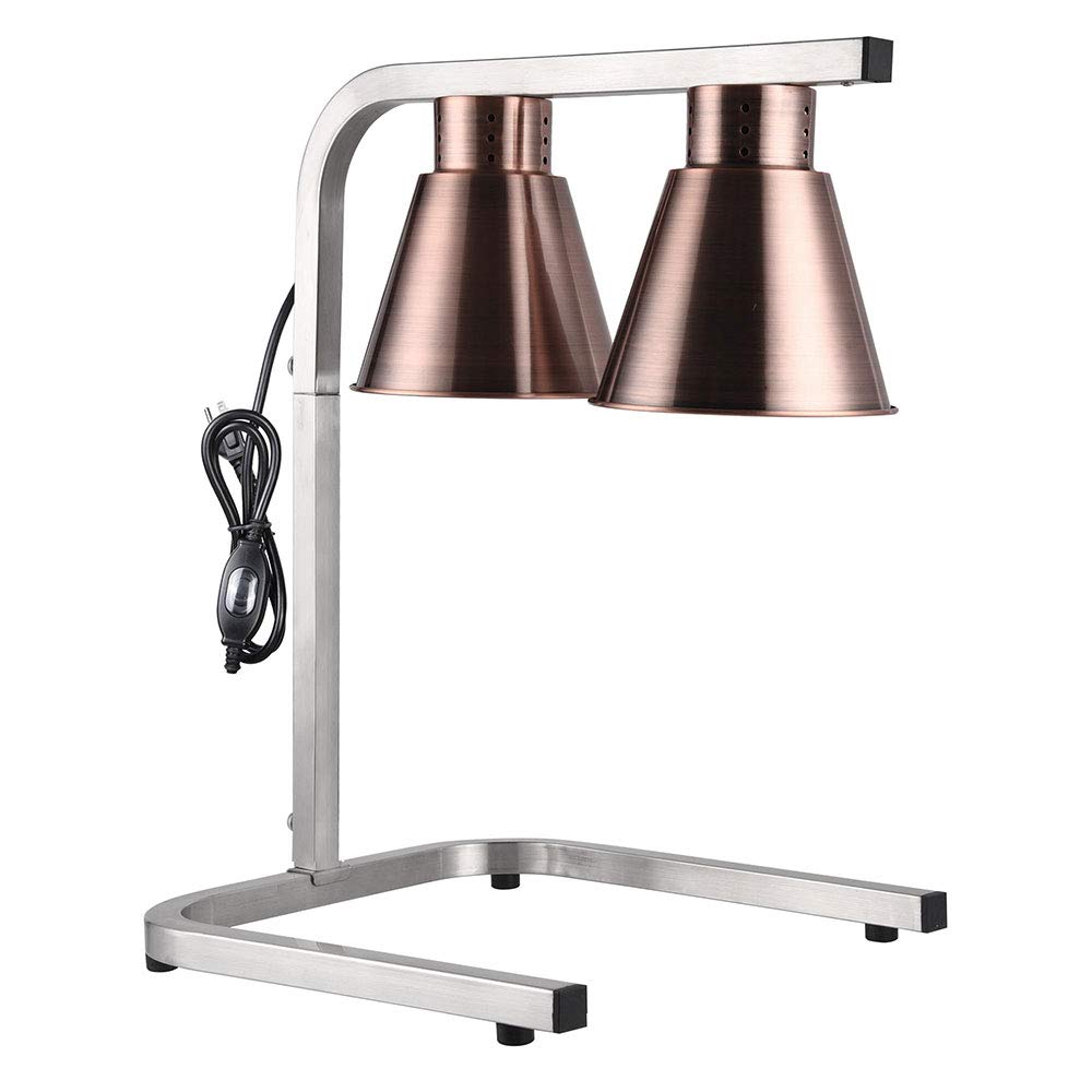 WeChef Commercial Heat Lamp - 2-Bulb Countertop Food Warmer for Buffet, Restaurants & Food Courts | Keep Meals Warm for Serving & Display