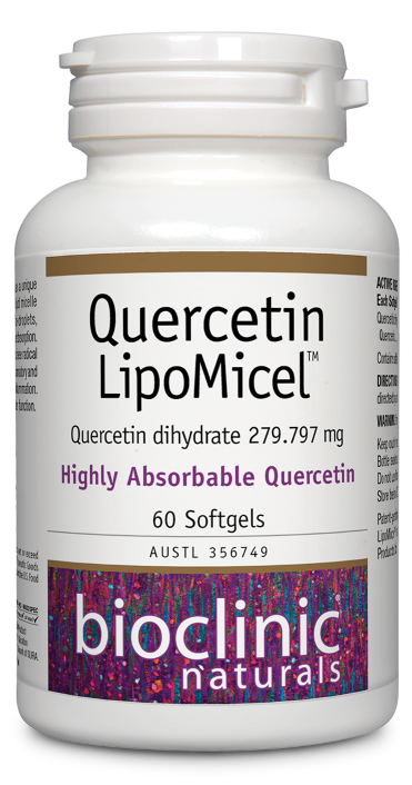 Bioclinic Naturals Quercetin Lipomicel Supplement - Supports Immune Health & Antioxidant Protection - Perfect for Daily Wellness and Allergy Season Support