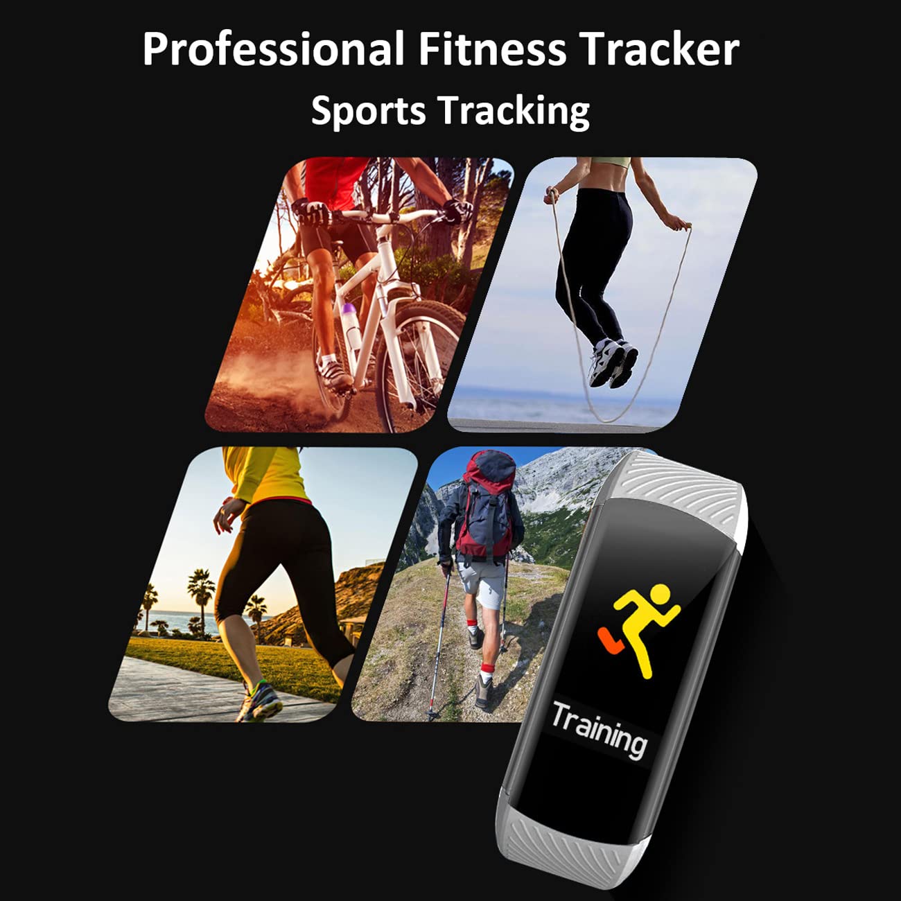Waterproof Fitness Tracker Smartwatch with Heart Rate Monitor & Sleep Tracking - Activity Tracker for Women, Men & Teens with 2 Interchangeable Bands - Call/Msg Alerts, Step Counter - Perfect for Running, Gym Workouts & Daily Health Monitoring