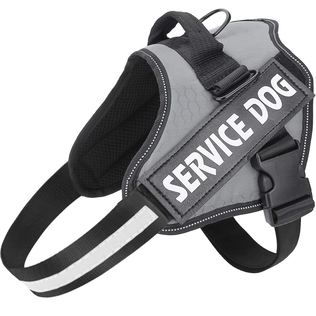 MUMUPET No Pull Service Dog Harness - Adjustable Reflective Pet Vest with Nylon Handle for Small Medium Large Dogs | Breathable Easy On/Off Design for Walking, Training & Outdoor Activities