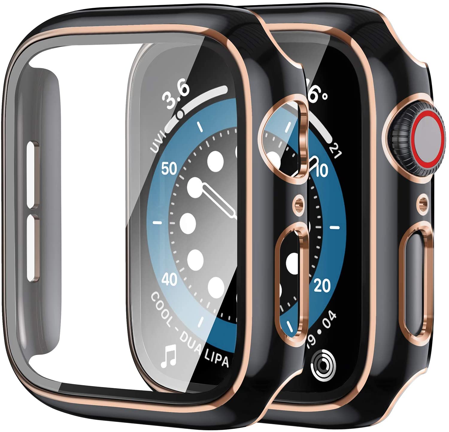 Premium Shockproof Bumper Case + HD Clear Screen Protector for Apple Watch Series 6 (44mm/40mm) - Durable Protection for Workouts, Running & Outdoor Activities