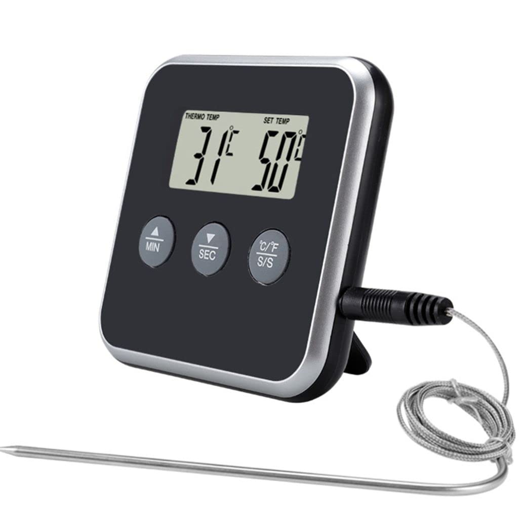 **Wireless BBQ Thermometer with Large LCD Display - High Accuracy Digital Meat Thermometer for Grilling, Smoking & Baking - Dual Probe Cooking Thermometer with Timer for Oven, Grill & Smoker - Perfect for Steak, Turkey & Home Chefs**
