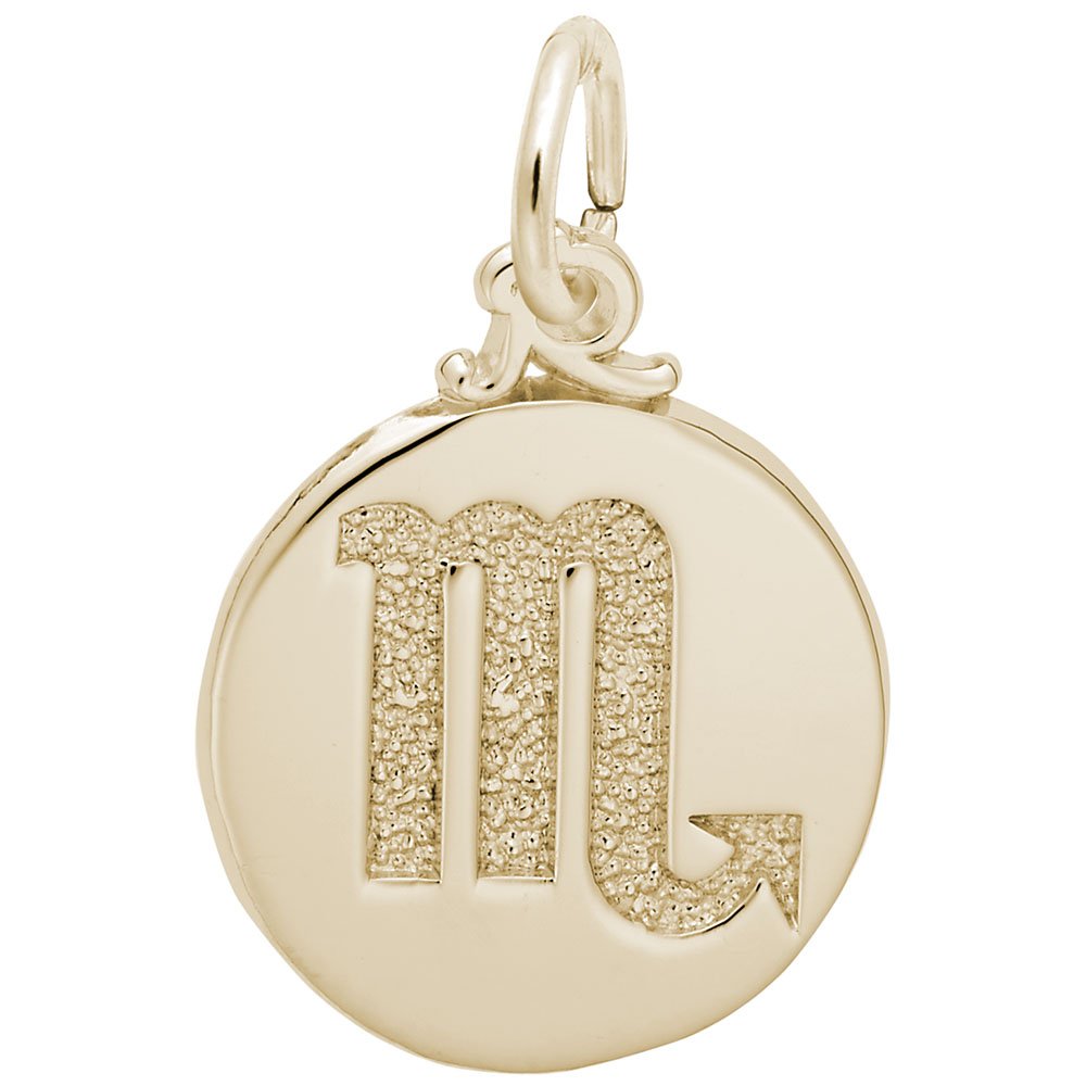 10K Yellow Gold Scorpio Zodiac Charm Pendant - Perfect for Bracelets, Necklaces & Jewelry Making - Ideal Gift for Astrology Lovers & Birthdays