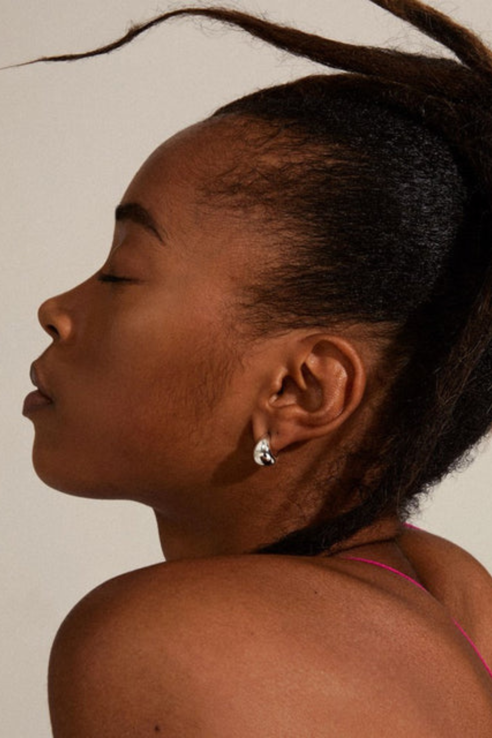 Alexane Recycled Silver Chunky Mini Hoop Earrings for Women - Eco-Friendly Sterling Silver Small Hoop Earrings - Perfect for Everyday Wear, Work & Casual Outfits