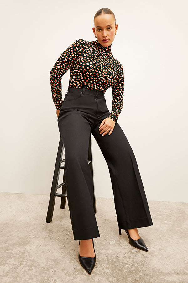Milo Wide Leg Eco-Friendly Jeans for Women - Sustainable Black Denim Pants - Perfect for Casual Wear, Office Outfits & Street Style Fashion