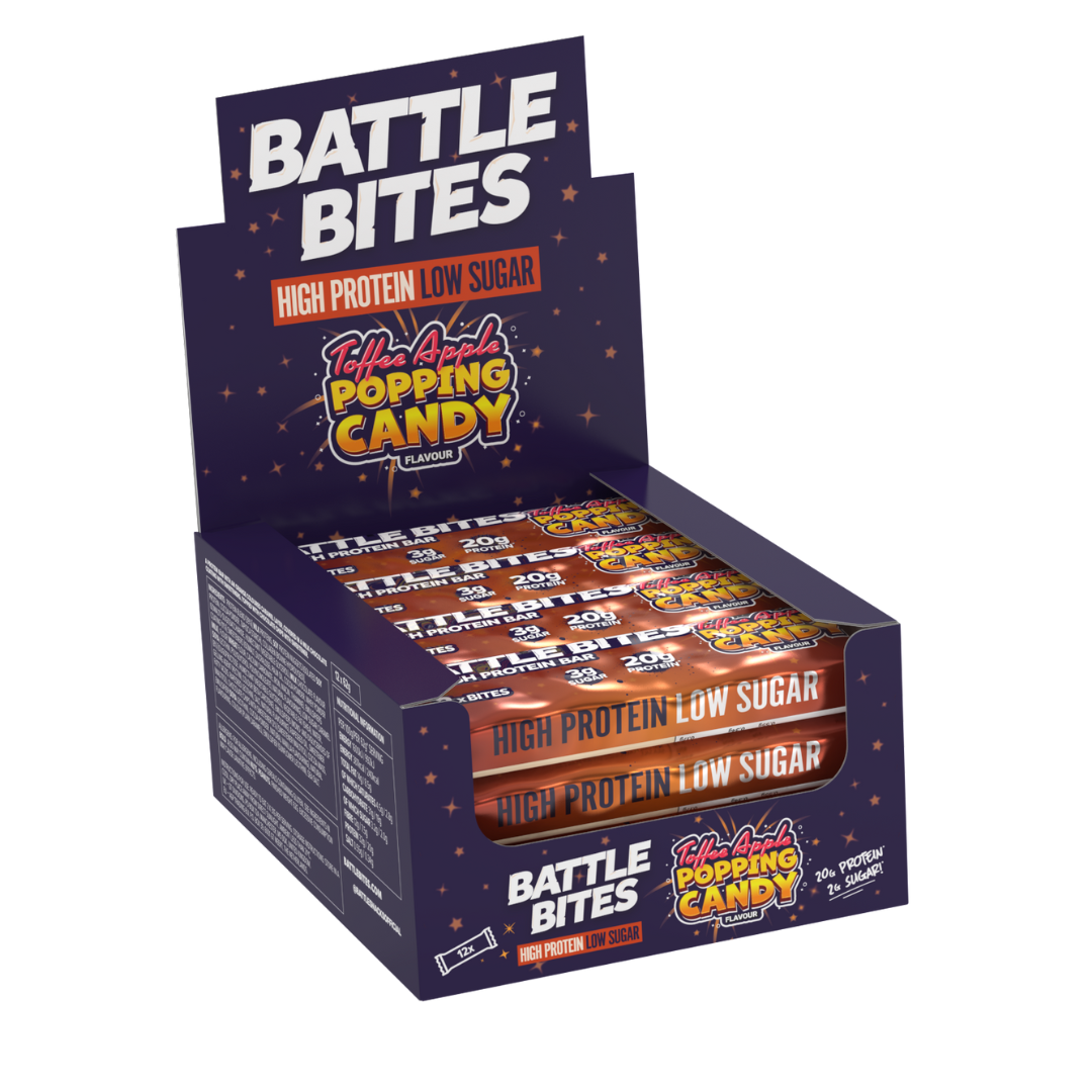 Battle Bites Protein Bars - High Protein Low Sugar Snack Bars (12 Pack, 62g Each) - Keto Friendly & Gluten Free Energy Bars for Gym, Hiking & On-the-Go Nutrition