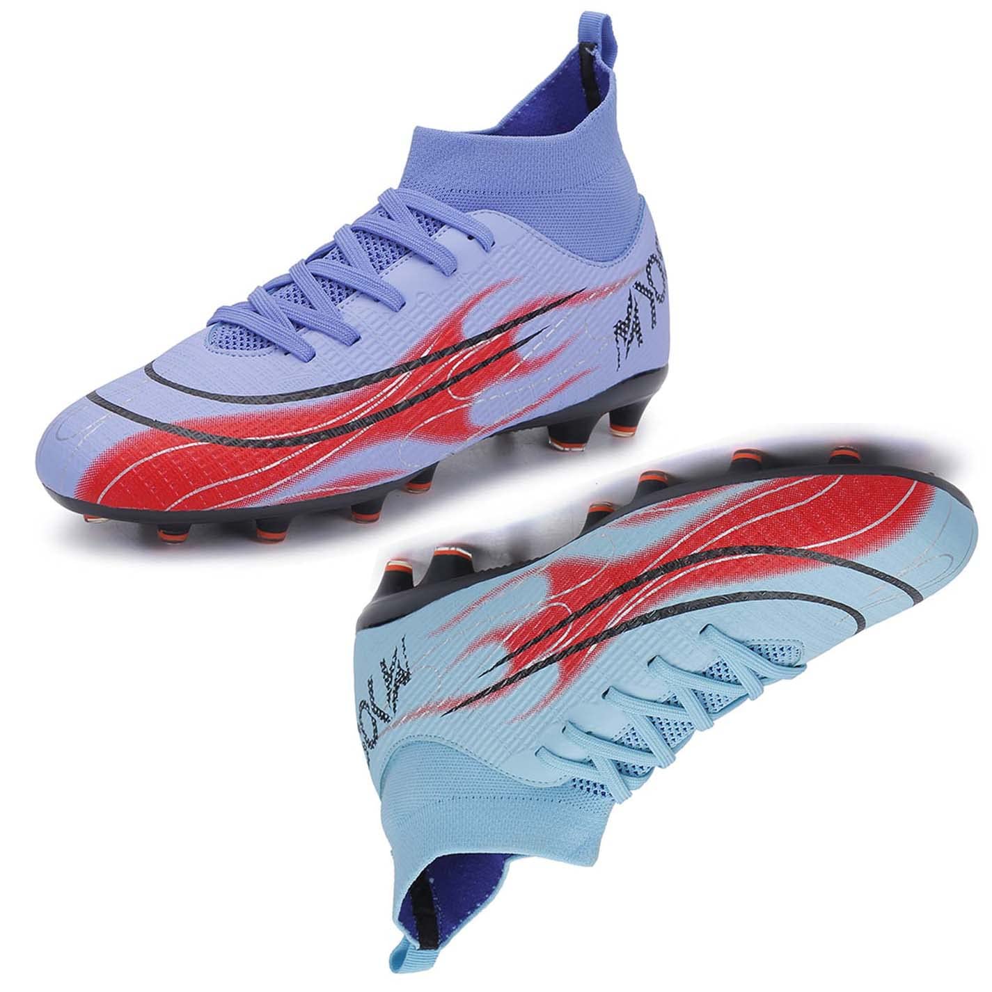 **Boys' High-Top Soccer Cleats - AG Turf & Outdoor Soccer Shoes with Ankle Support for Big Kids | Niber Series | Perfect for Training & Matches**