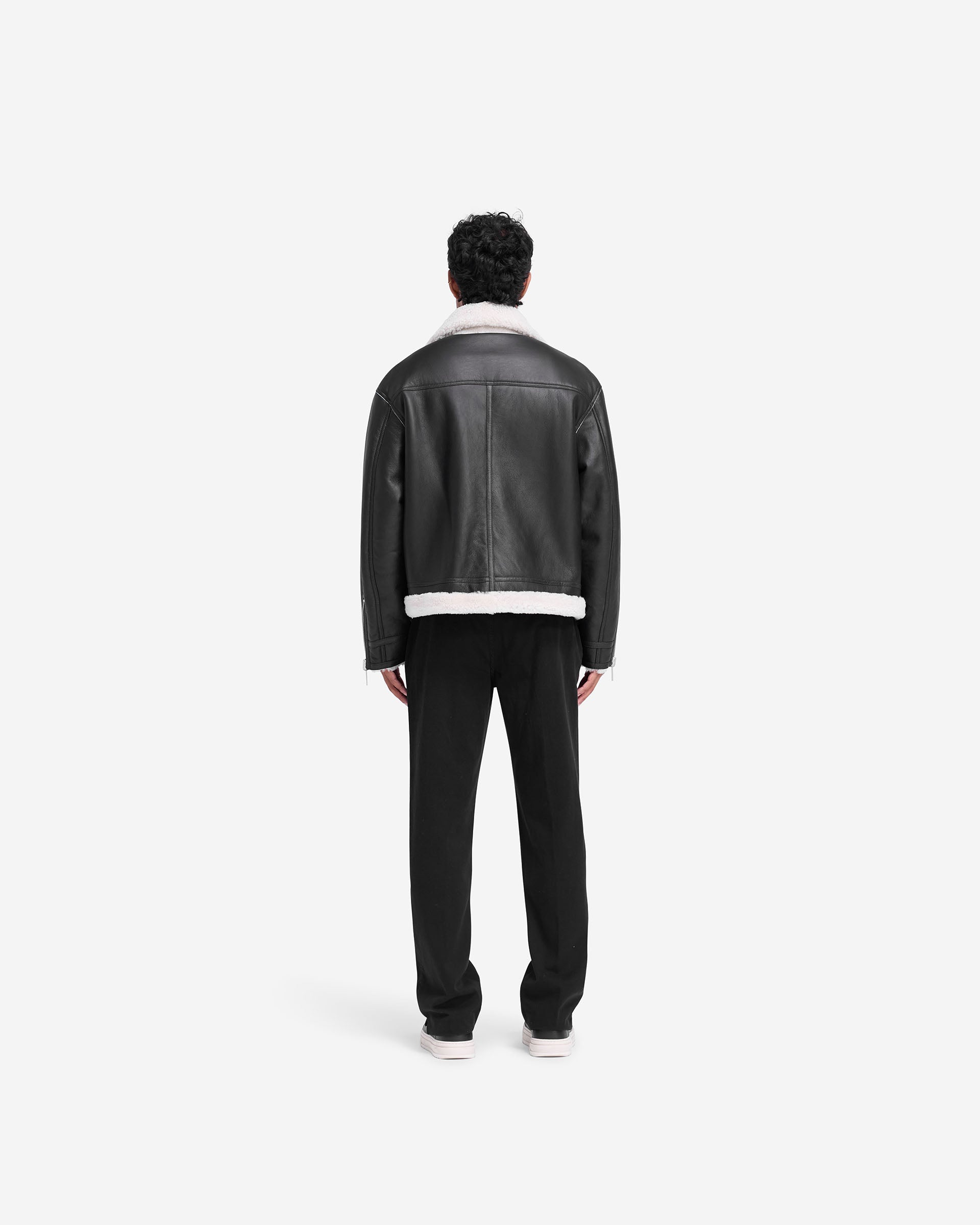 Reversible Shearling Jacket for Women & Men - Cozy Winter Outerwear, Black - Perfect for Cold Weather, Travel & Outdoor Activities