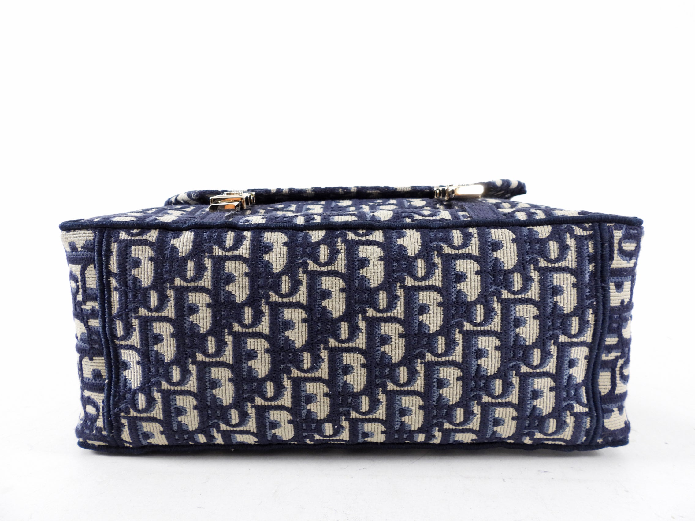 Christian Dior Navy Oblique Diorcamp Monogram Canvas Messenger Bag for Women - Luxury Designer Crossbody Bag for Work, Travel & Everyday Use