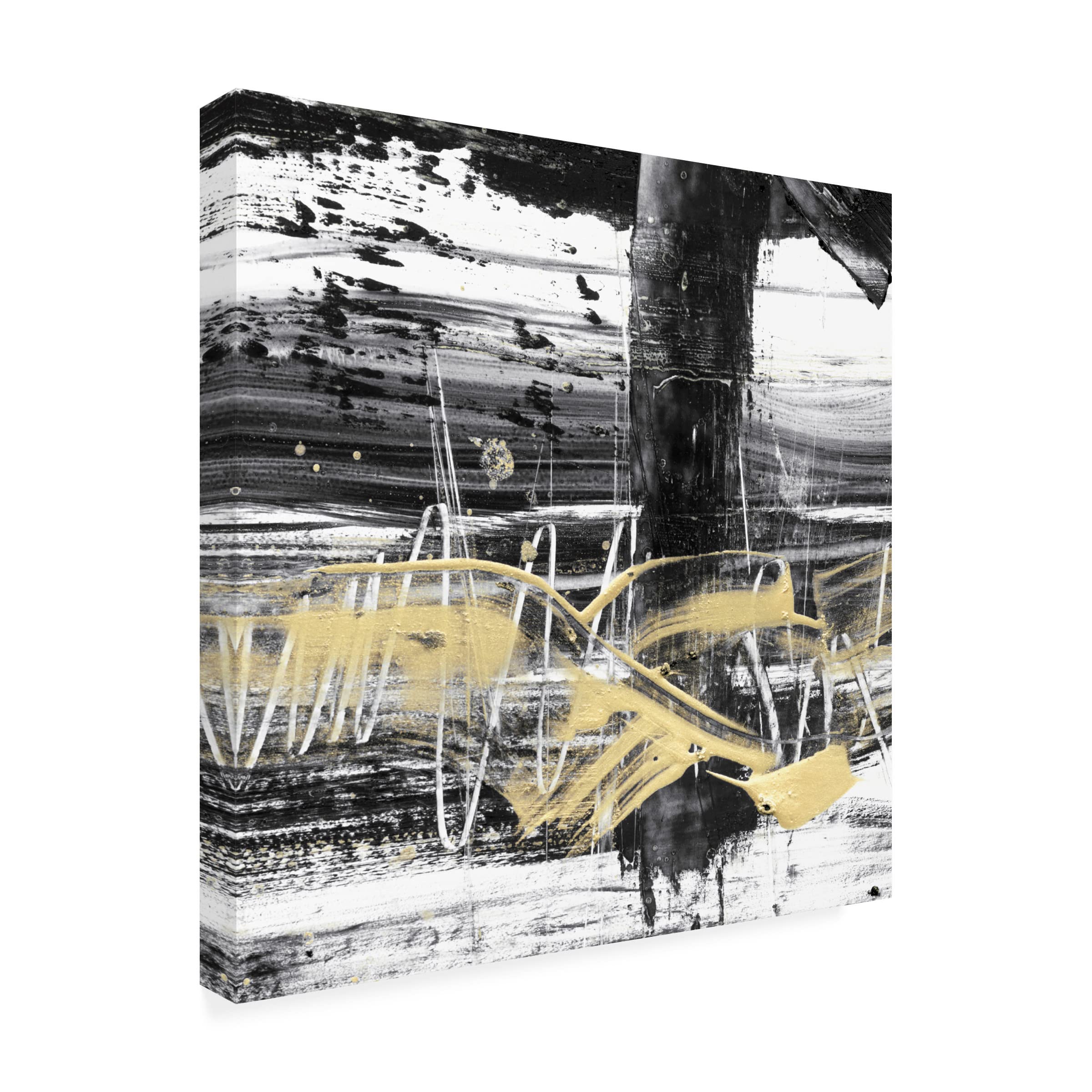 Trademark Fine Art 'Gold Wave II' by Ethan Harper - Premium Canvas Wall Art for Living Room, Bedroom & Office Decor