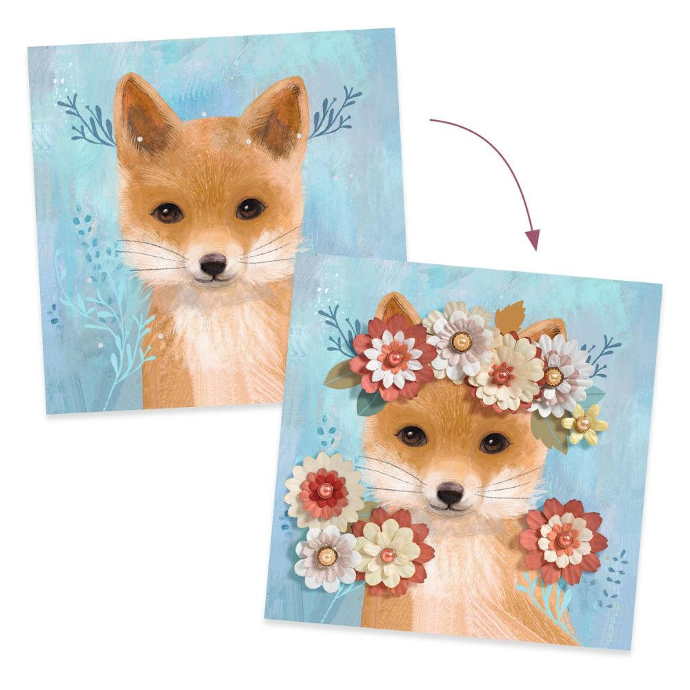 Djeco 3D Floral Paper Crafts Kit - DIY Flower Art for Kids & Adults - Perfect for Home Decor, Party Favors & Creative Gifts