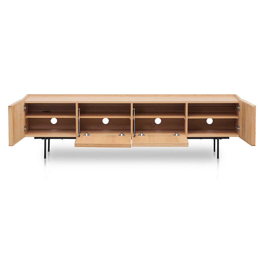 2M Natural Wooden TV Stand Entertainment Unit - Stylish & Durable for Living Room, Bedroom, Home Theater Setup